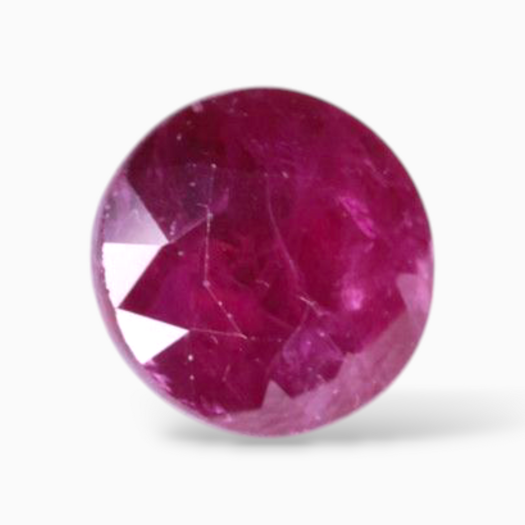 Natural Ruby For Sale In Round Shape 1.26 Carats 6.2mm Size