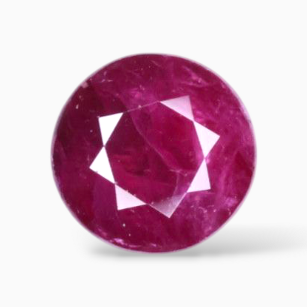 Natural Ruby For Sale In Round Shape 1.26 Carats 6.2mm Size