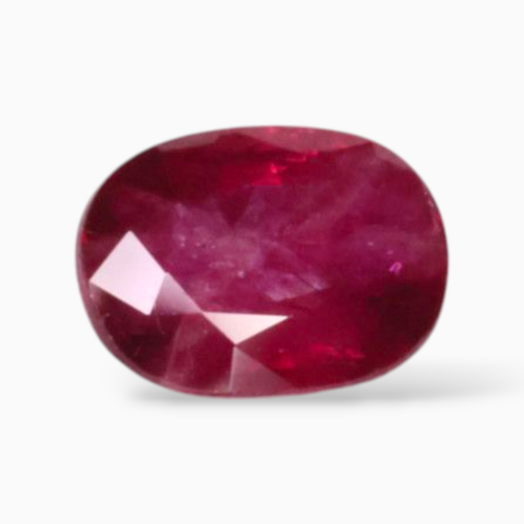 Natural Ruby Gemstone In Oval Shape 1.41 Carats 8x5.9mm Size