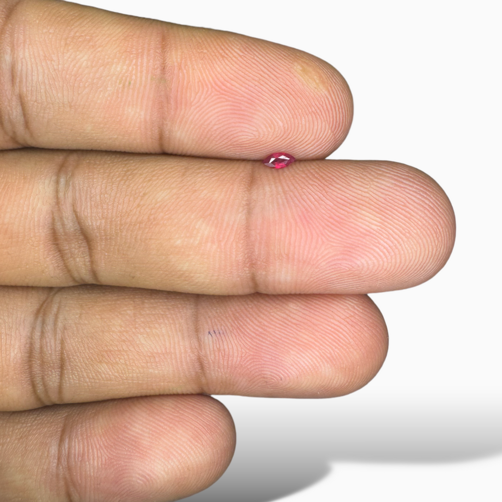 Natural Ruby Marquise Cut 4x2 mm, 0.09 Carat from Mozambique Deep Red 4x2 mm