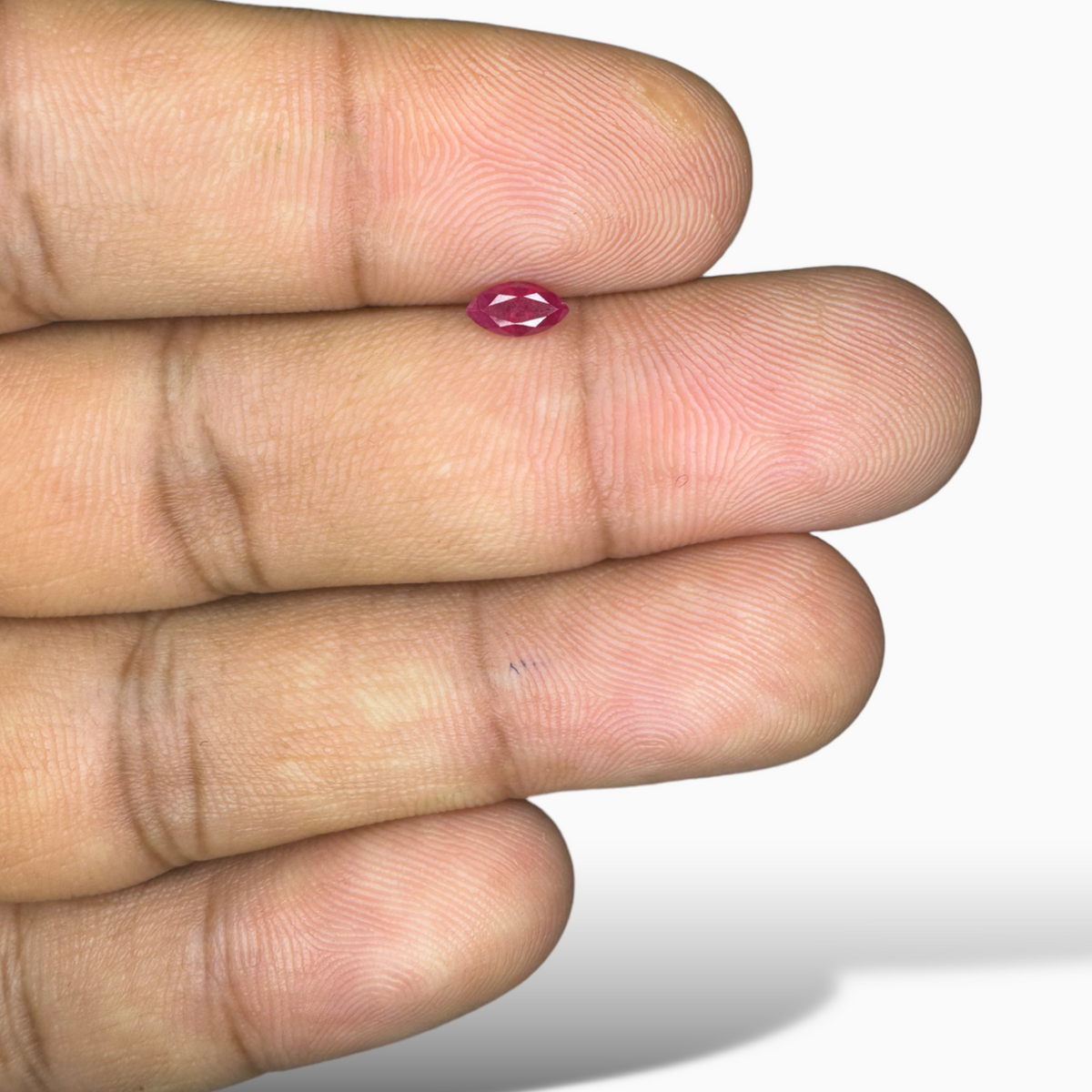 Natural Ruby Marquise Cut 5x2.5 mm, 0.18 Carat from Mozambique Deep Red