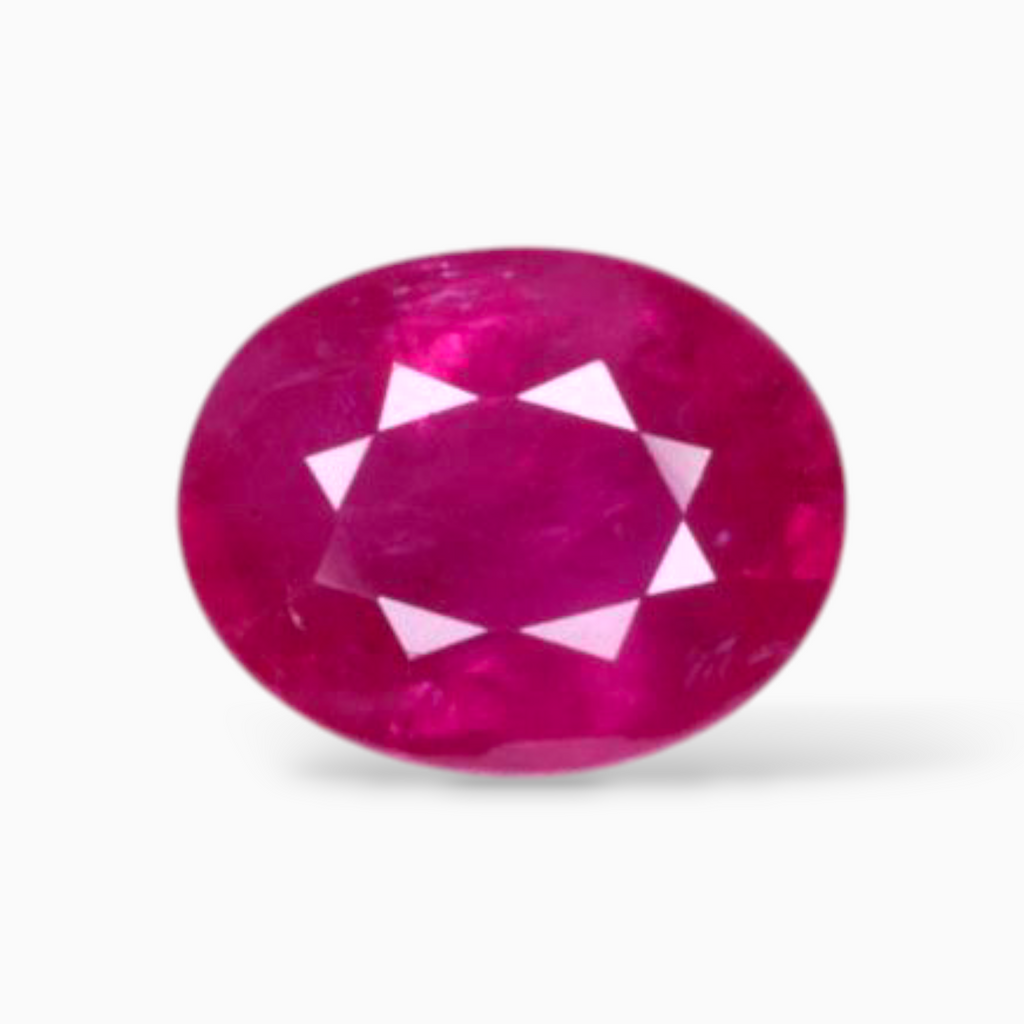 Natural Ruby Mozambique For Sale In Oval Shape 1.07 Carats 7x5.5mm Size