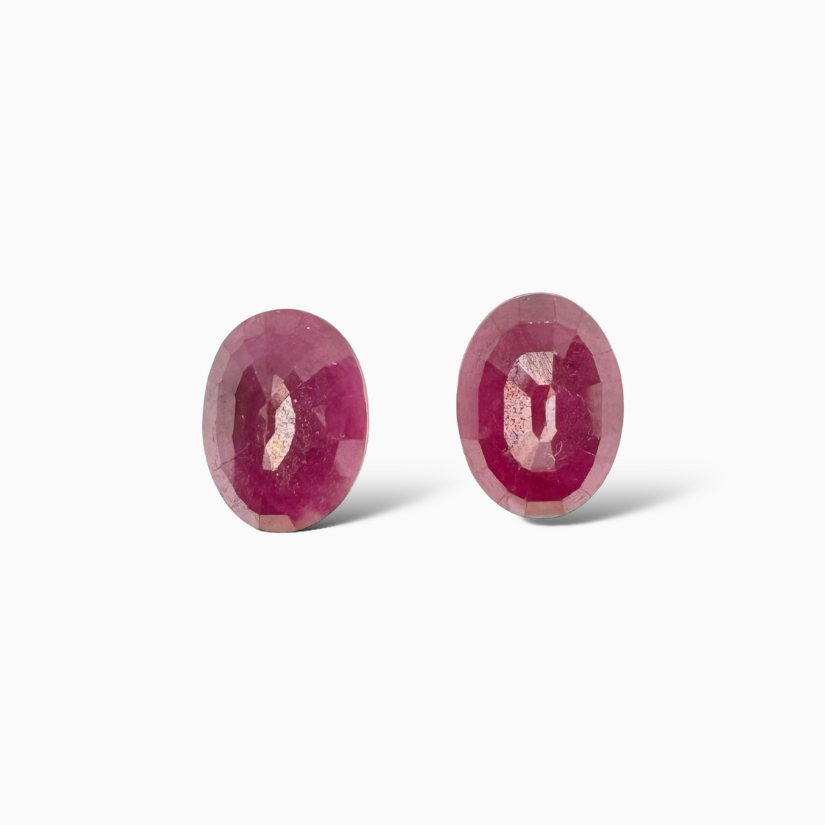 Natural Ruby Oval 8x6 mm Pair from Mozambique calibrated