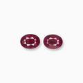 Natural Ruby Oval 8x6 mm Pair from Mozambique calibrated
