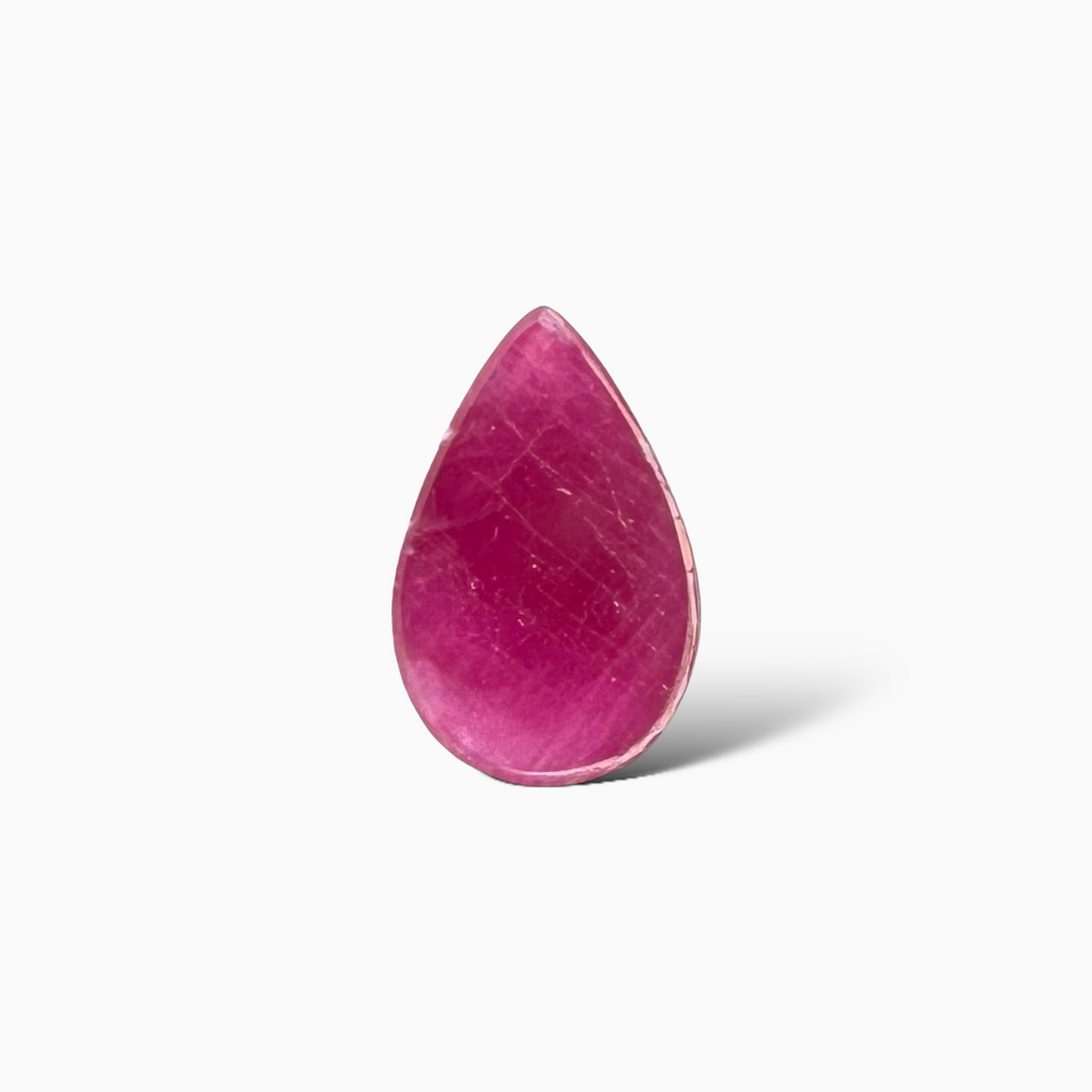 Natural Ruby Pear Cabochon  2.14 Carats 11x7mm From India
