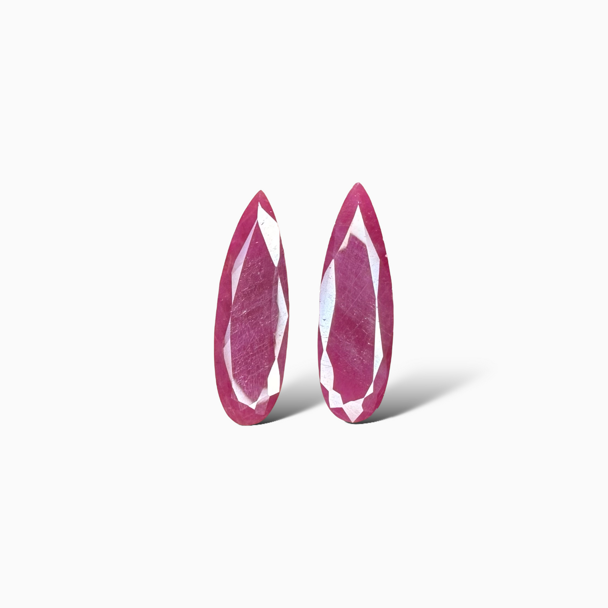 Natural Ruby Pear Pair 9.20 Carats From India
