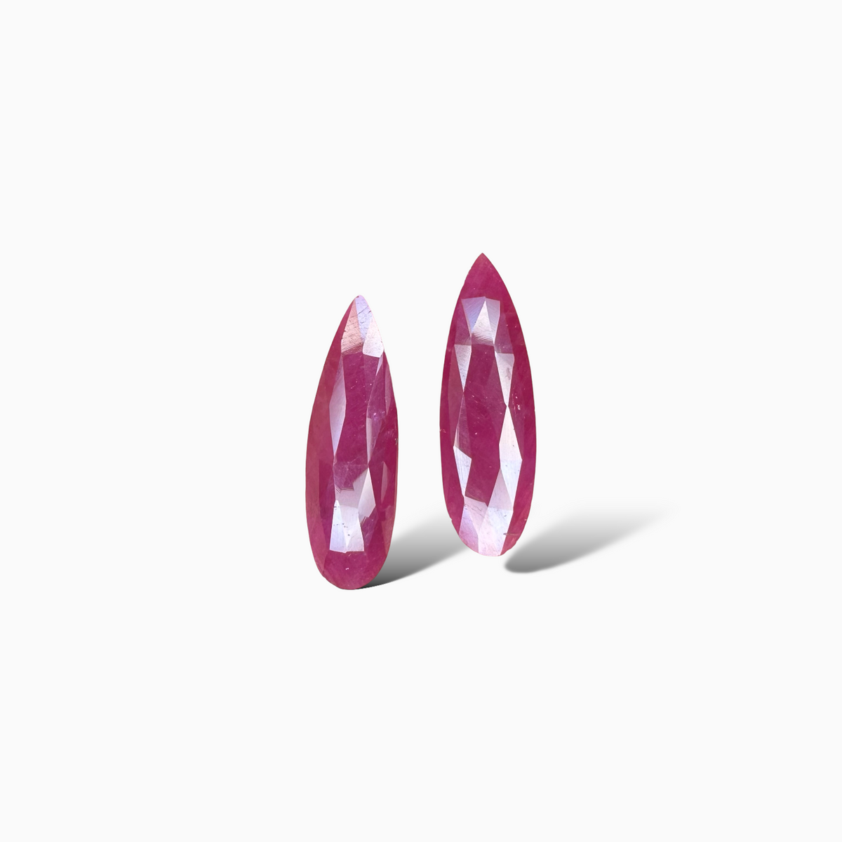 Natural Ruby Pear Pair 9.20 Carats From India