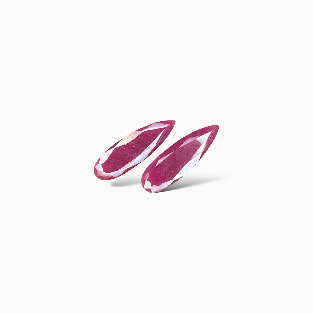 Natural Ruby Pear Pair 9.20 Carats From India