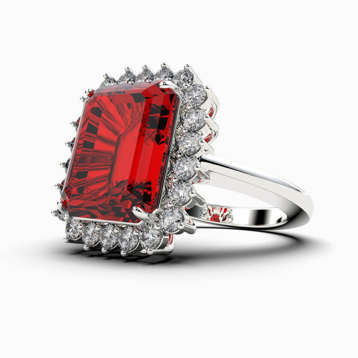 Natural Ruby Ring with Natural Diamonds - Madalyn