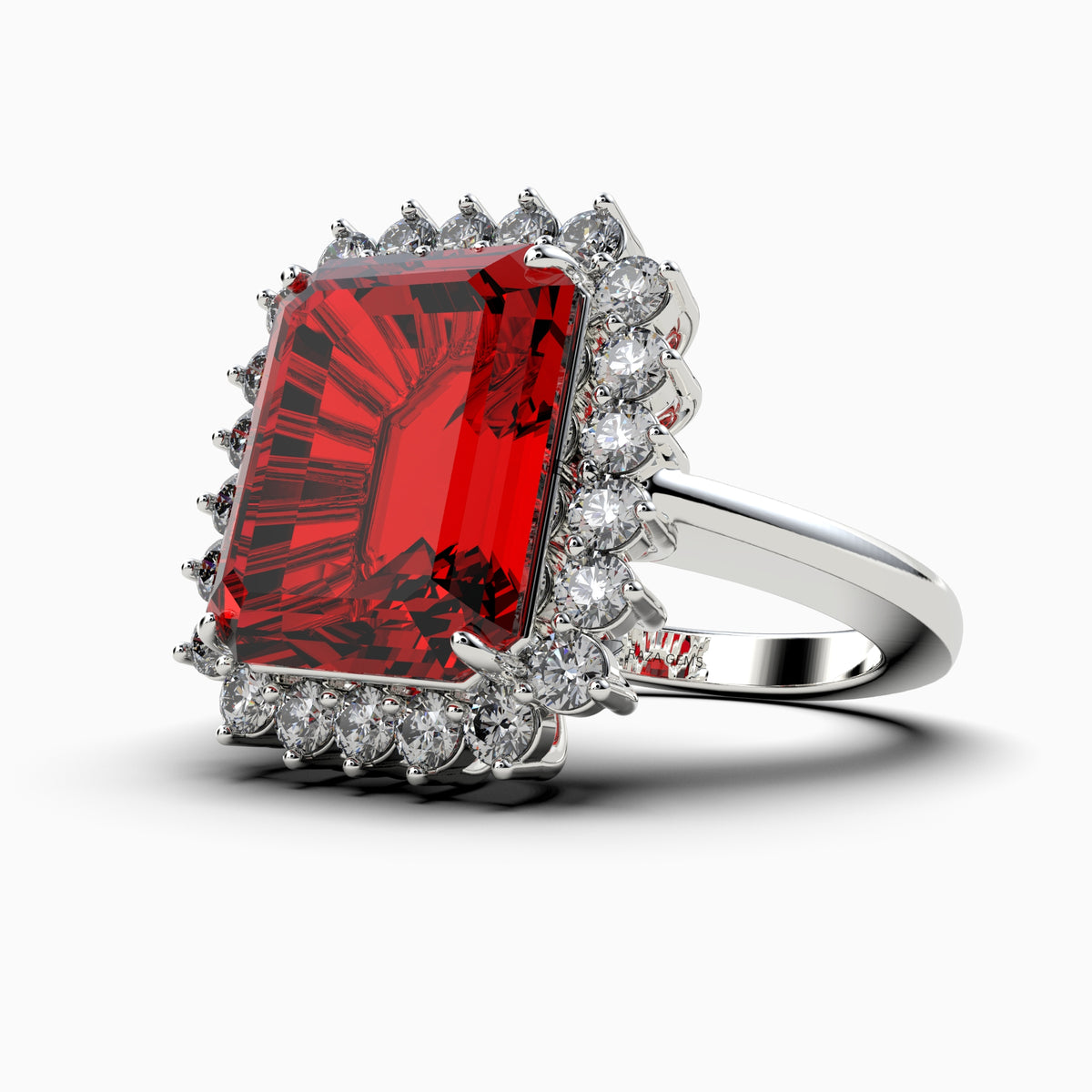 Natural Ruby Ring with Natural Diamonds - Madalyn
