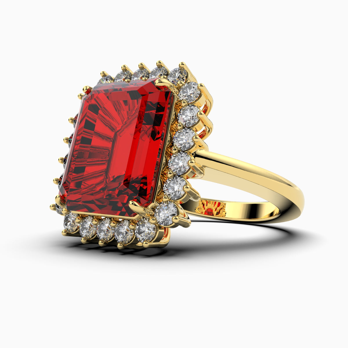 Natural Ruby Ring with Natural Diamonds - Madalyn