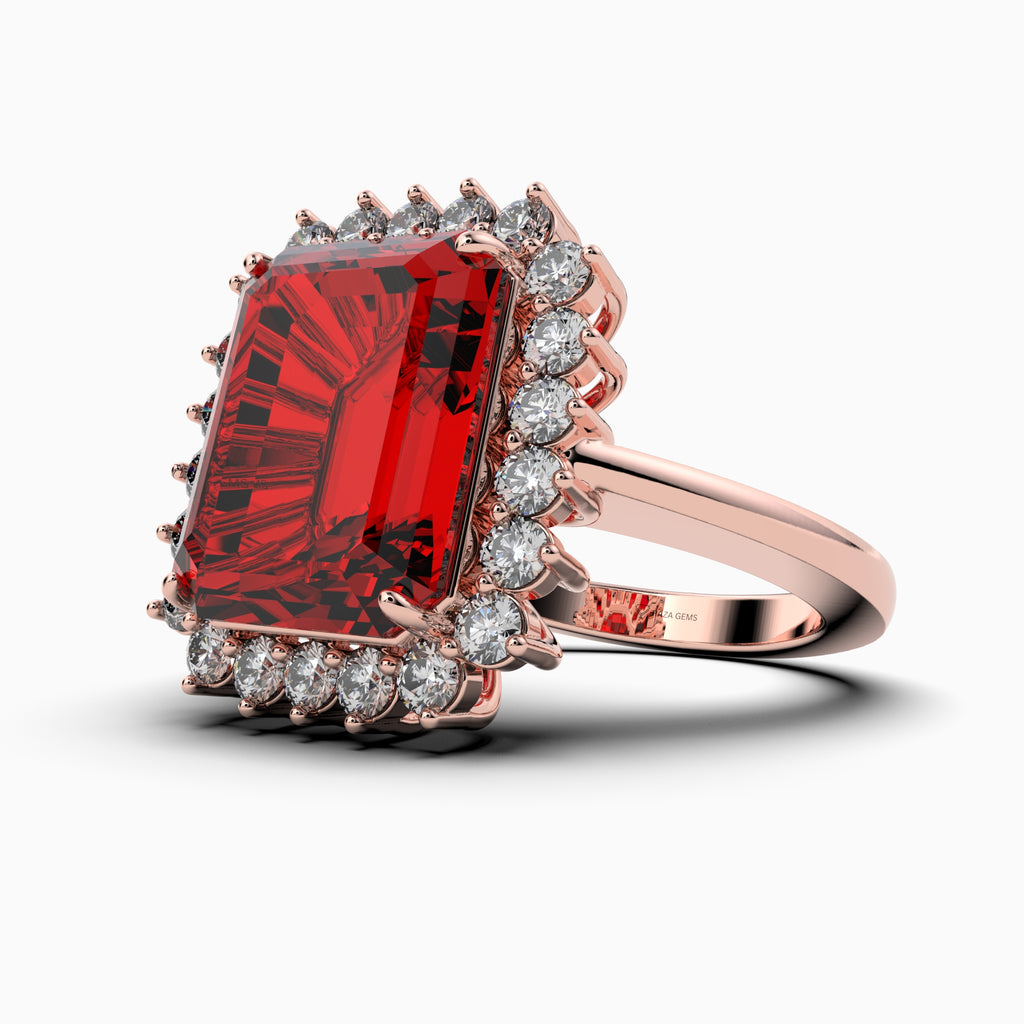 Natural Ruby Ring with Natural Diamonds - Madalyn