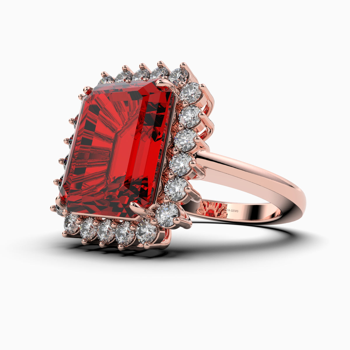 Natural Ruby Ring with Natural Diamonds - Madalyn