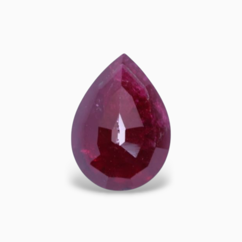 Natural Ruby Stone 1.70 Carats Pear Shape 8.96x6.51x3.38mm Size