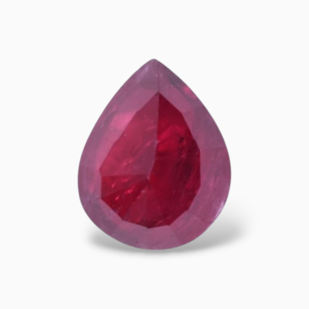 Natural Ruby Stone 1.03 Carats Pear Shape 6.78x5.50x3.55mm Size