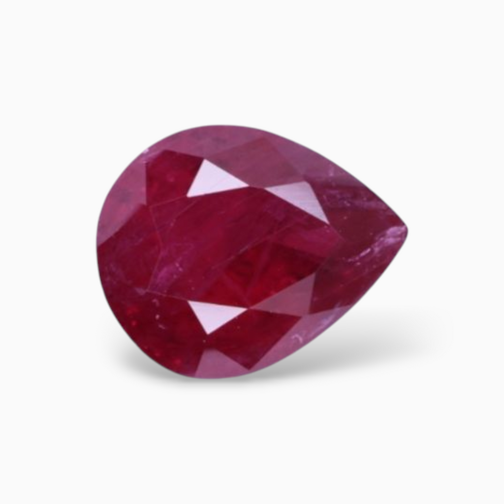 Natural Ruby Stone 1.03 Carats Pear Shape 6.78x5.50x3.55mm Size