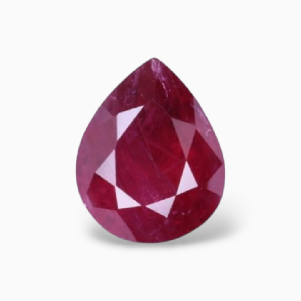 Natural Ruby Stone 1.03 Carats Pear Shape 6.78x5.50x3.55mm Size
