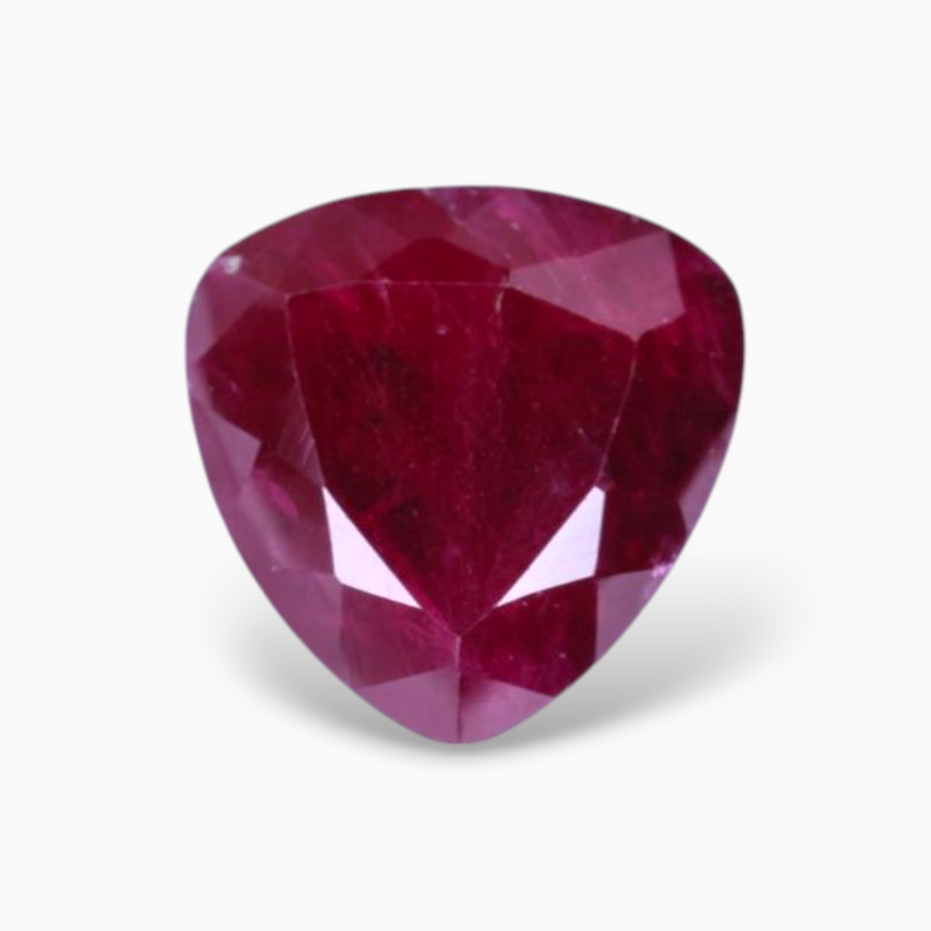 Natural Ruby Stone 1.72 Carats Triangular Shape 7.27x7.16x4mm Size