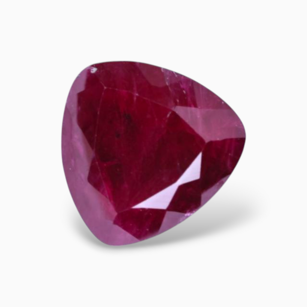 Natural Ruby Stone 1.72 Carats Triangular Shape 7.27x7.16x4mm Size