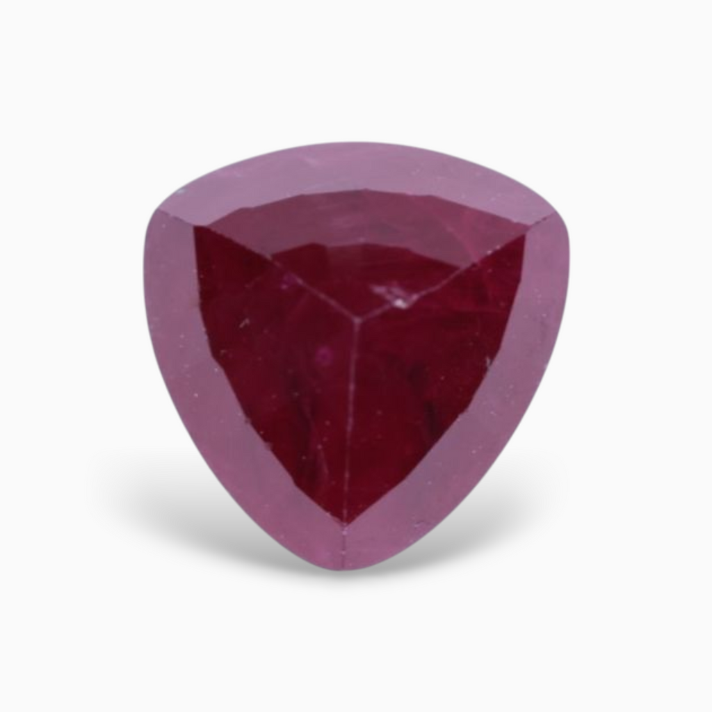 Natural Ruby Stone 1.72 Carats Triangular Shape 7.27x7.16x4mm Size