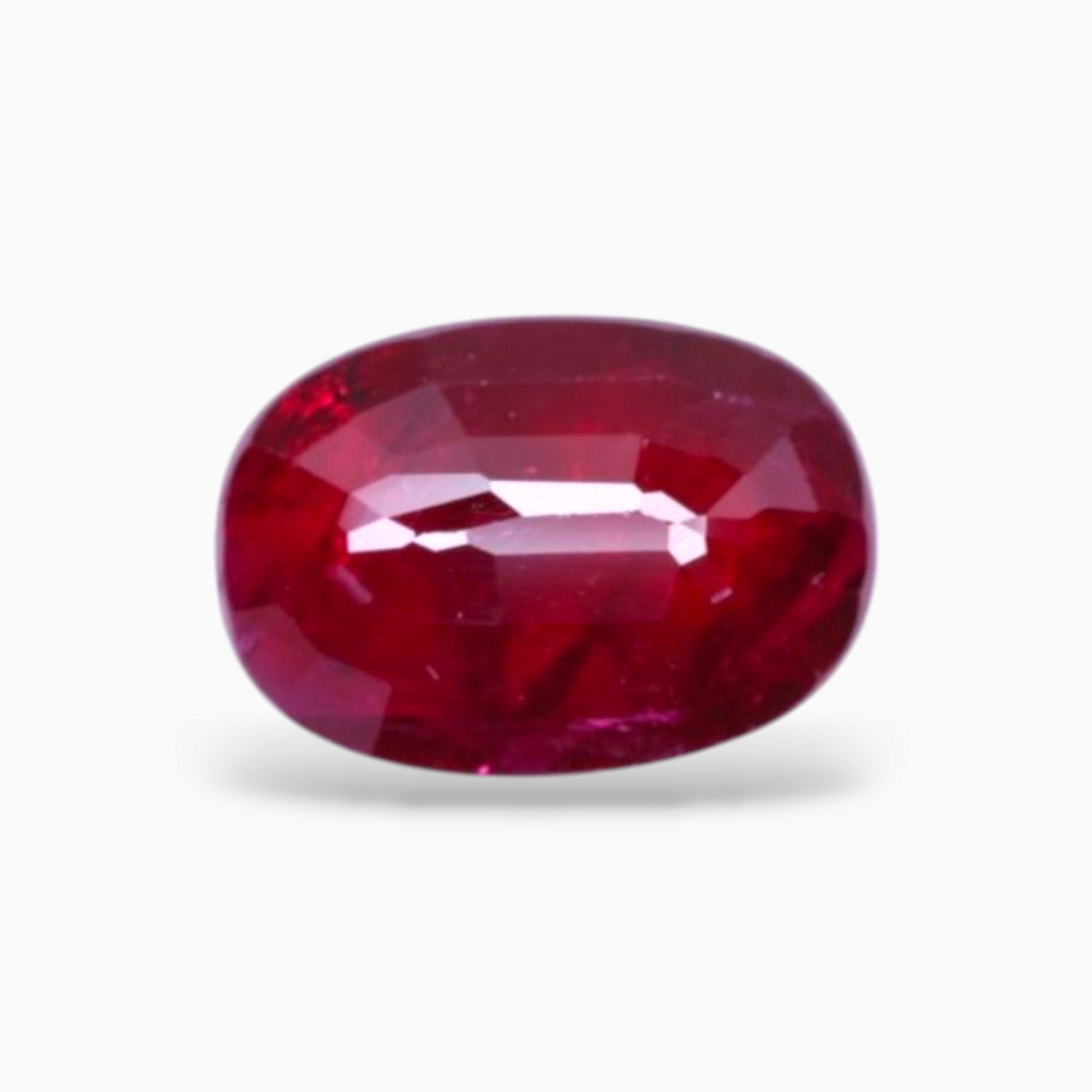 Natural Ruby Stone 1.75 Carats Oval Shape 9.70x6.76x2.52mm Size