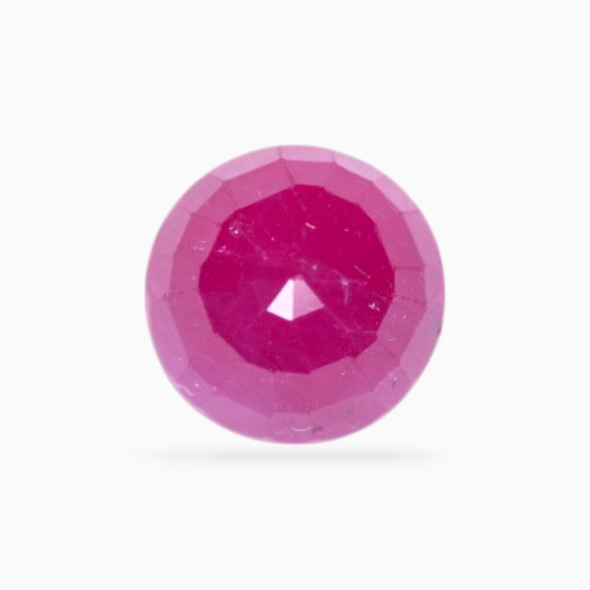 African Ruby - 1.86ct Round 6.8mm Dark Pink Natural Gemstone