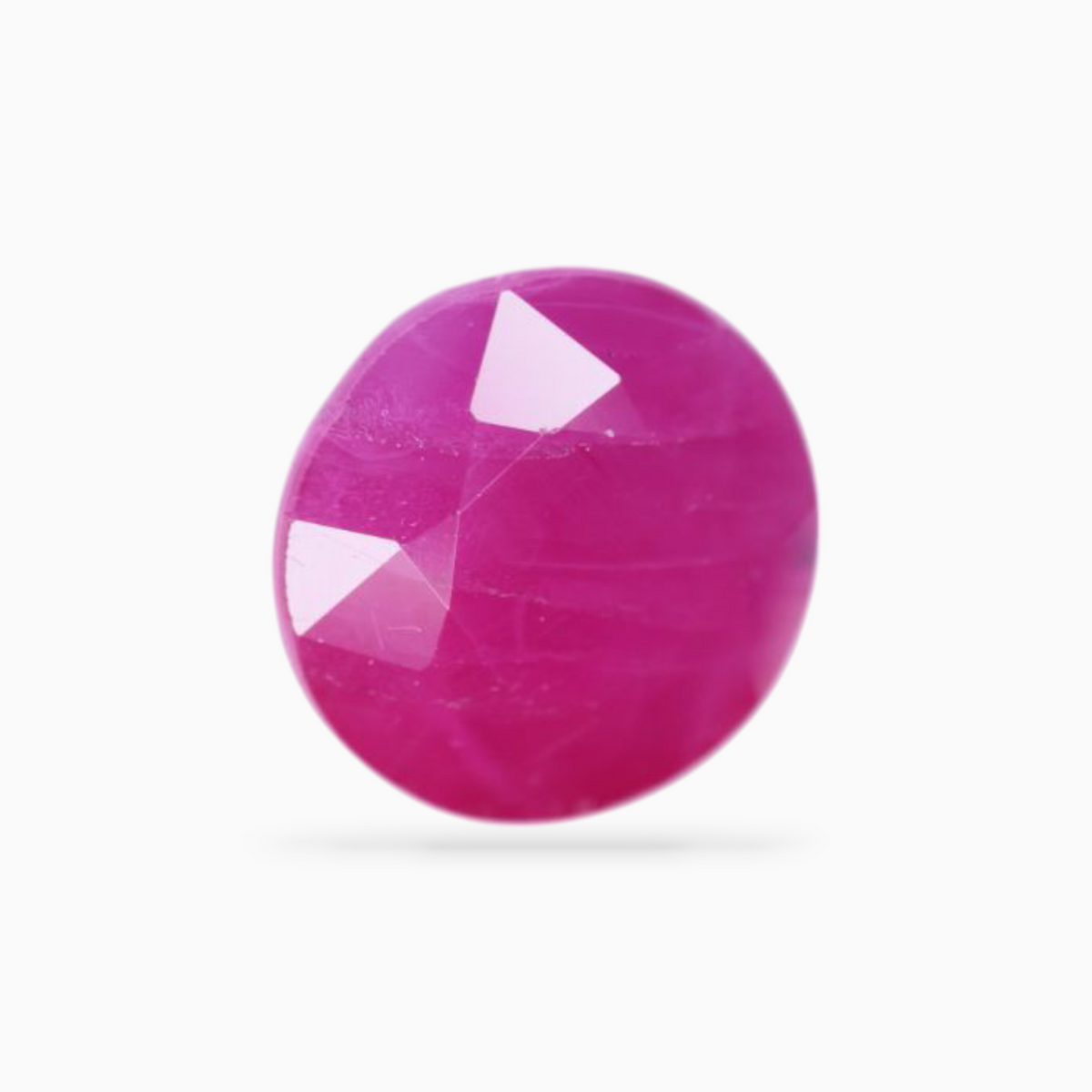 African Ruby - 1.86ct Round 6.8mm Dark Pink Natural Gemstone