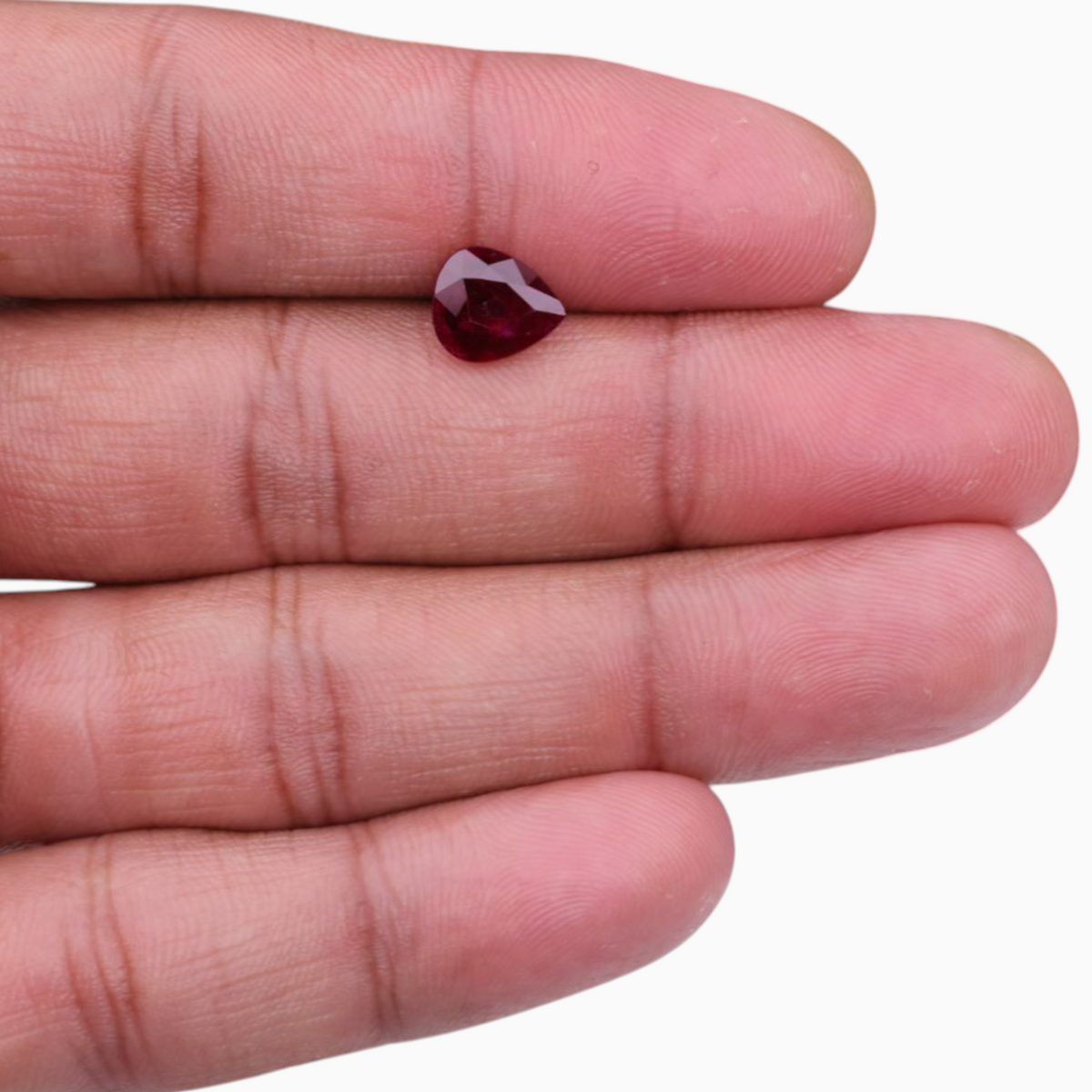 Natural Ruby Stone 2.14 Carats Pear Shape 8.96×7.73x3.21mm Size