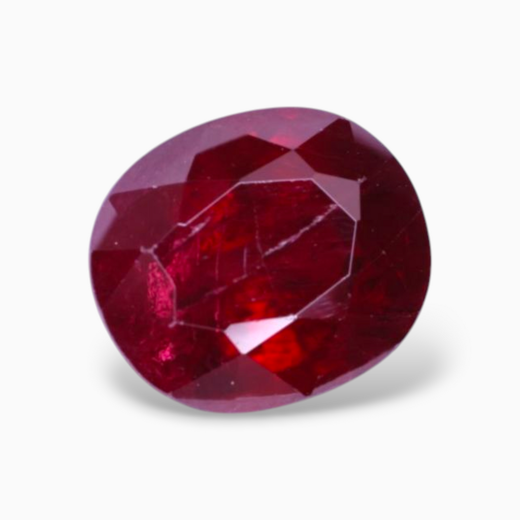 Natural Ruby Stone 2.75 Carats Oval Shape 8.4x7.2 mm Size