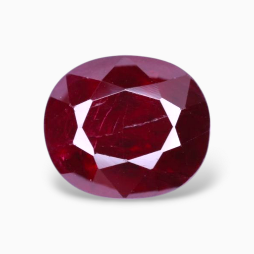 Natural Ruby Stone 2.75 Carats Oval Shape 8.4x7.2 mm Size