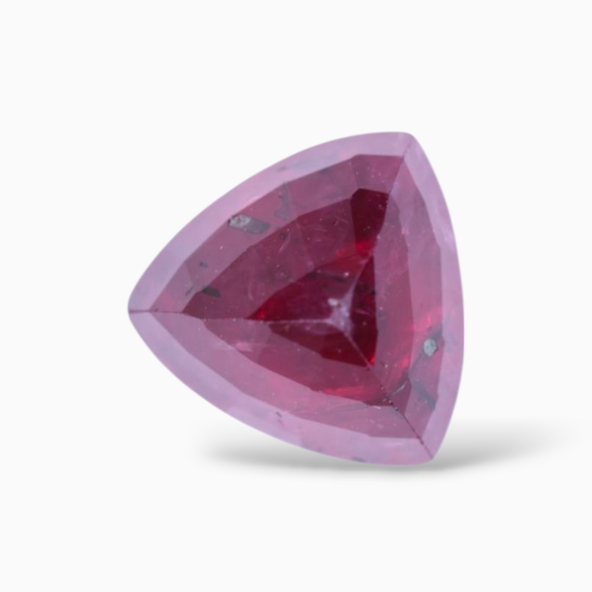 Natural Ruby Stone 2.99 Carats Triangular Shape 8.09x8.04x5.85mm Size