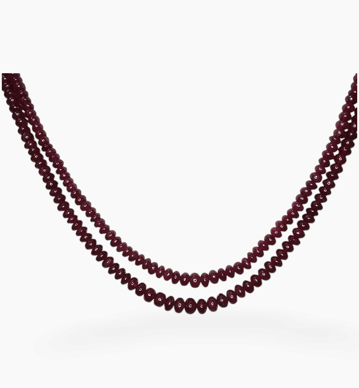 Natural Ruby Beads 165.40 Carats 3x6 mm Round Shape