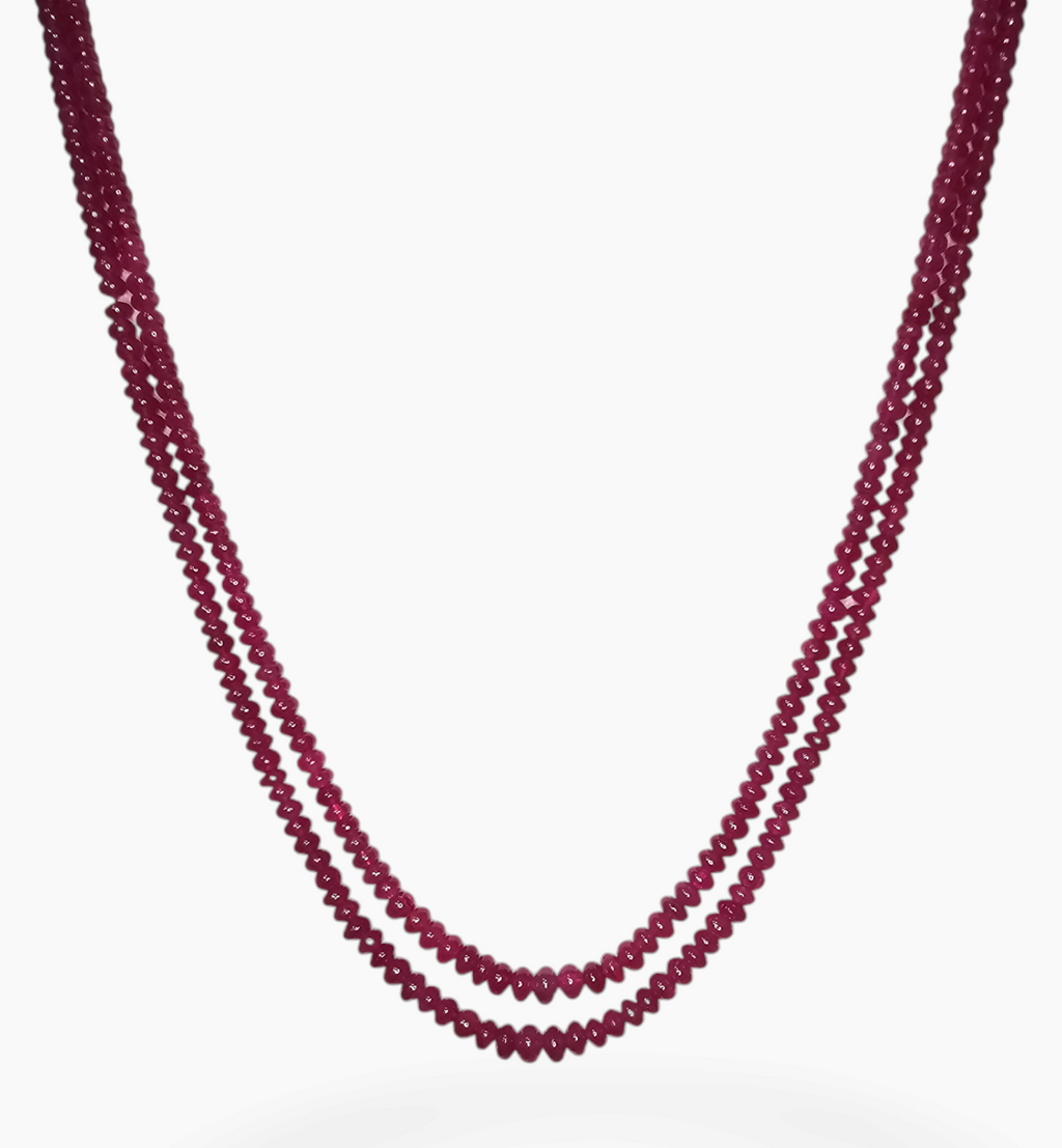 Natural Ruby Beads 208.33 Carats 3-6mm Round Shape