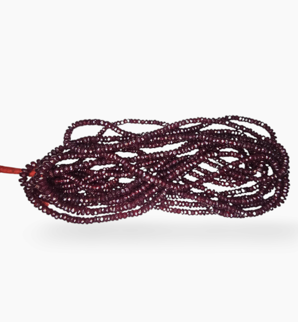 Natural Ruby Beads 210.57 Carats 2-4mm Round Shape