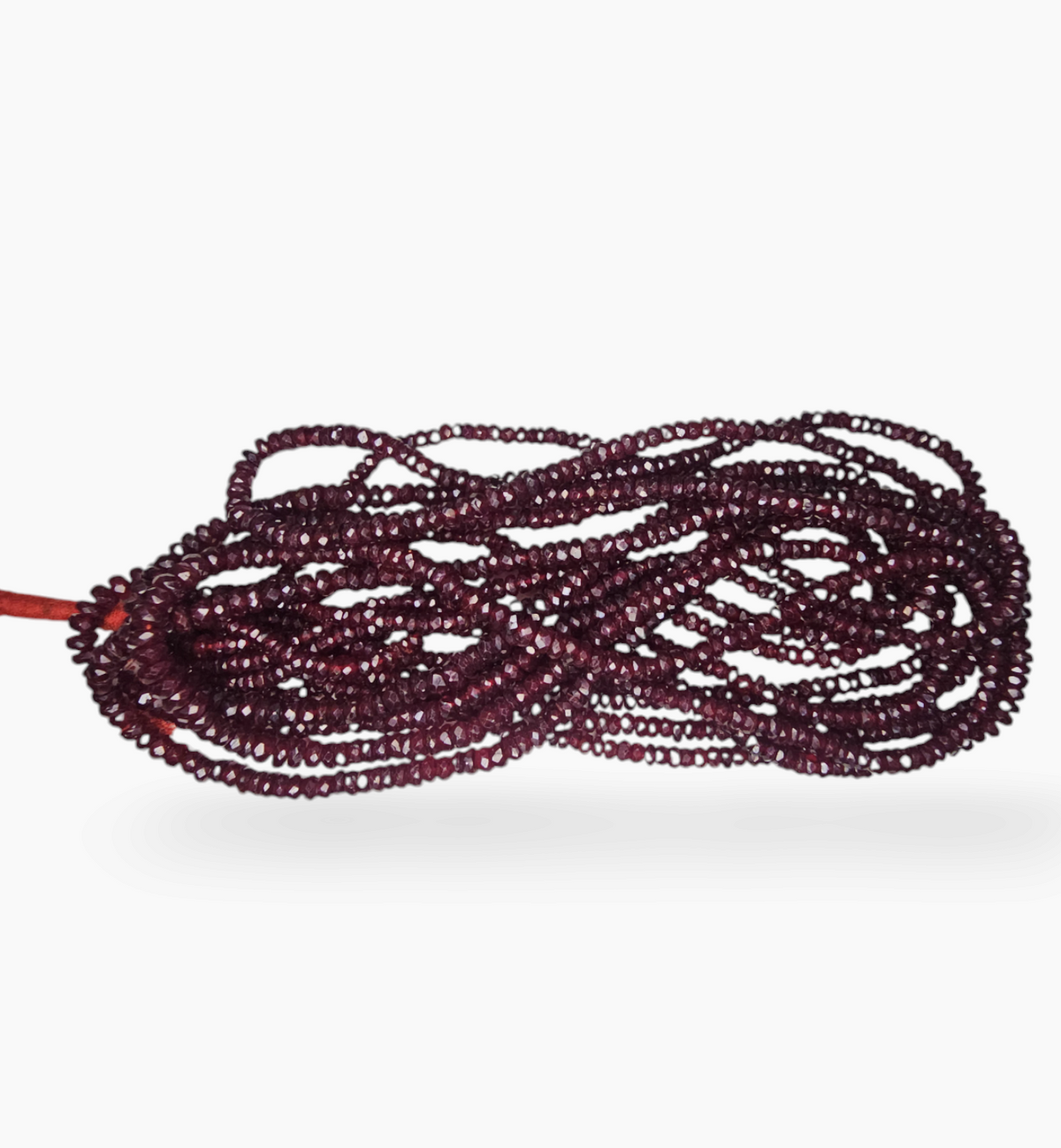 Natural Ruby Beads 210.57 Carats 2-4mm Round Shape