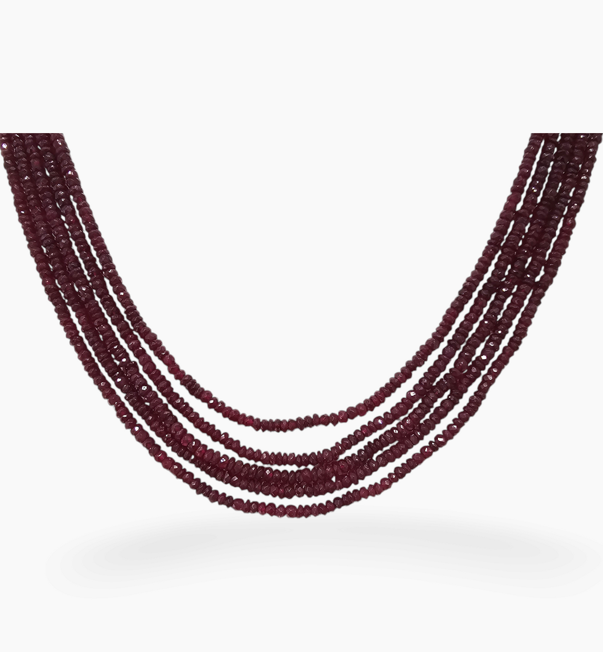 Natural Ruby Beads 251.76 Carats 3-4 mm Round Shape