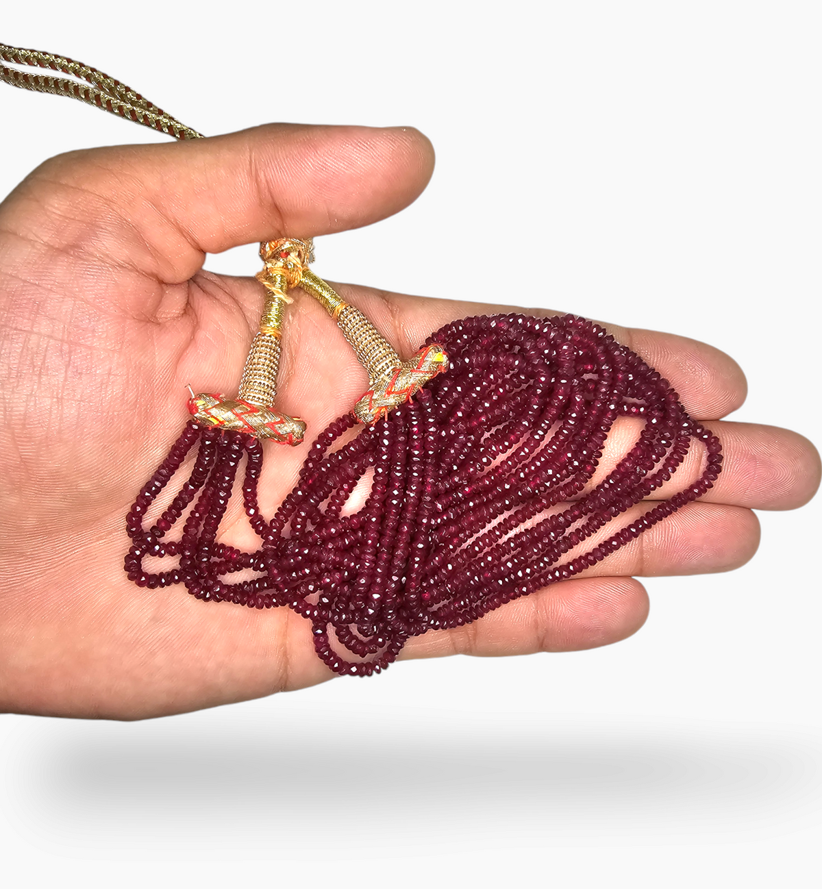 Natural Ruby Beads 251.76 Carats 3-4 mm Round Shape