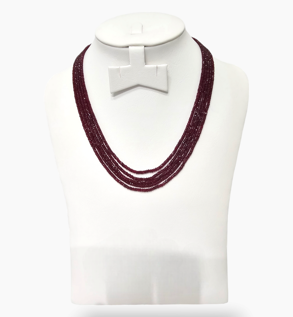Natural Ruby Beads 251.76 Carats 3-4 mm Round Shape
