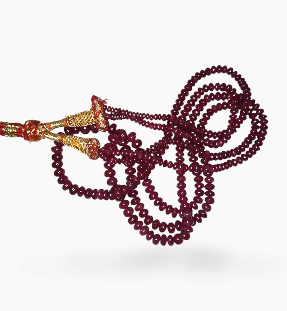 Natural Ruby Beads 268.89 Carats 3- mm Round Shape
