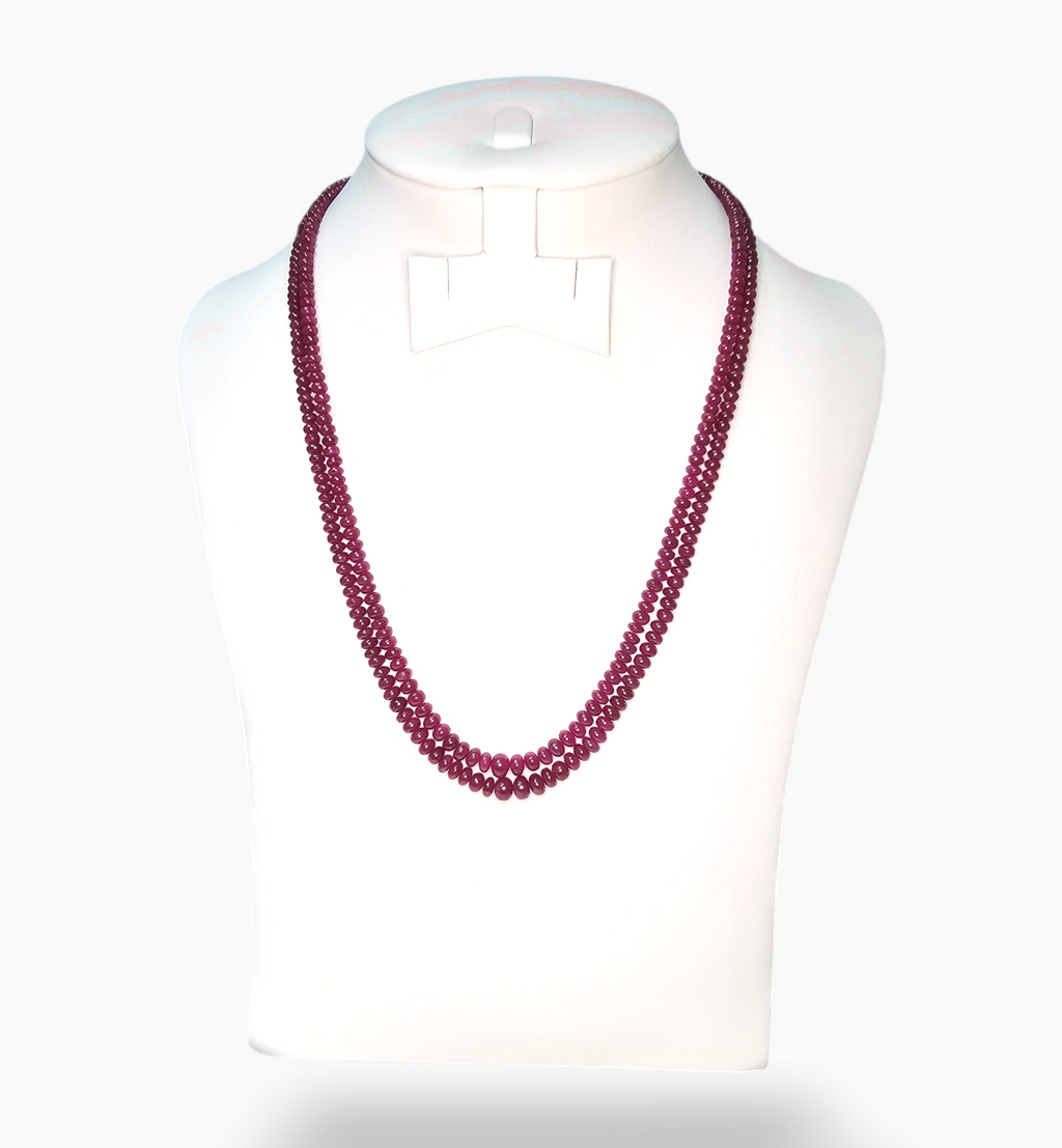 Natural Ruby Beads 268.89 Carats 3- mm Round Shape