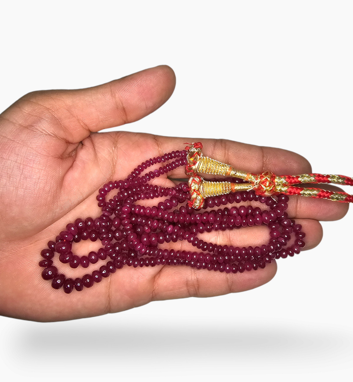 Natural Ruby Beads 268.89 Carats 3- mm Round Shape