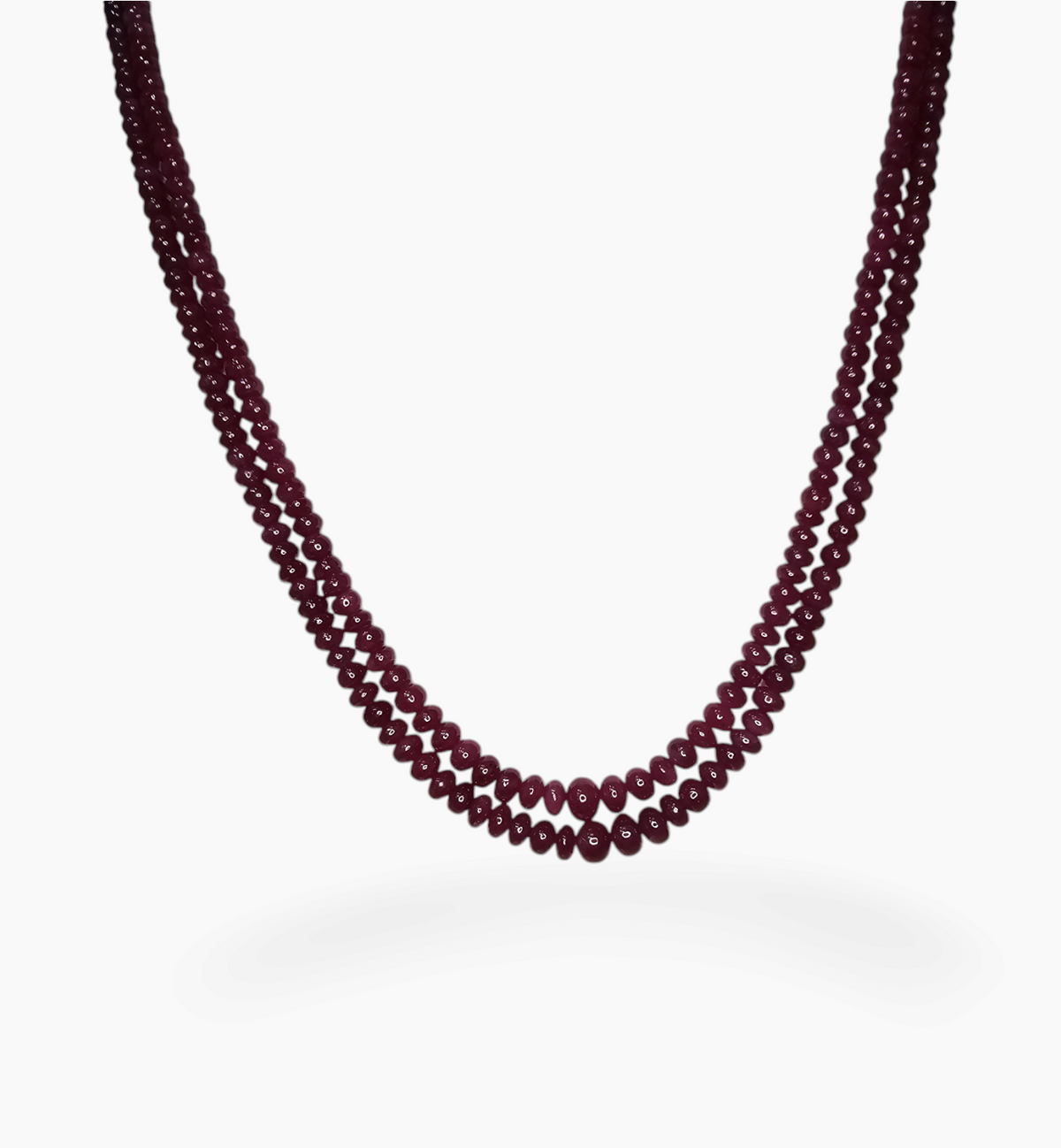 Natural Ruby Beads 268.89 Carats 3- mm Round Shape