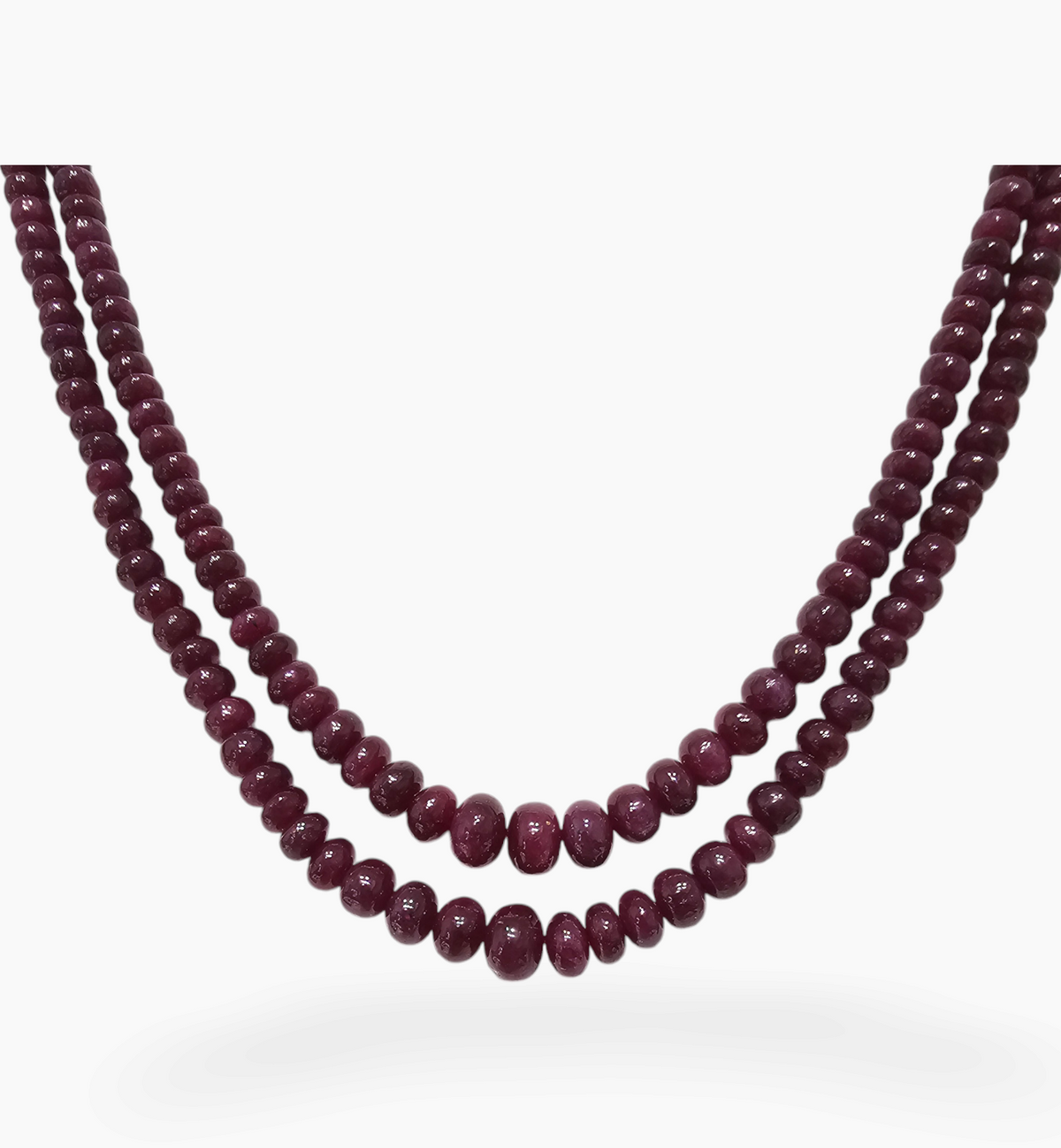 Natural Ruby Beads 311.20 Carats 3-8 mm Round Shape