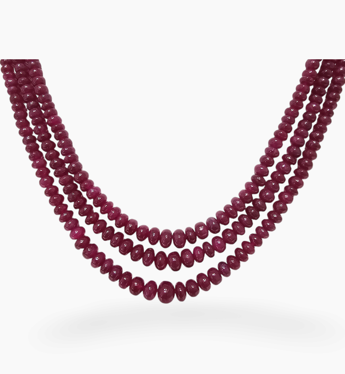 Natural Ruby Beads 320.44 Carats 3-7 mm Round Shape