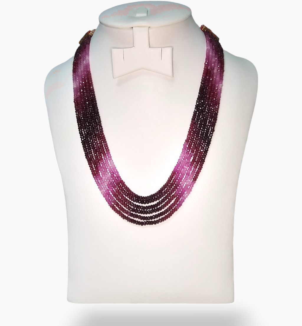 Natural Ruby Beads 406.84 Carats 3-4mm  Round Shape