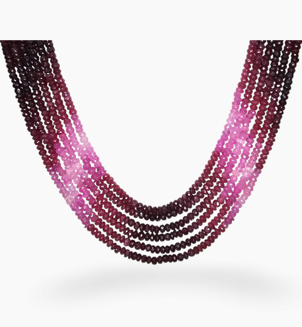 Natural Ruby Beads 406.84 Carats 3-4mm  Round Shape