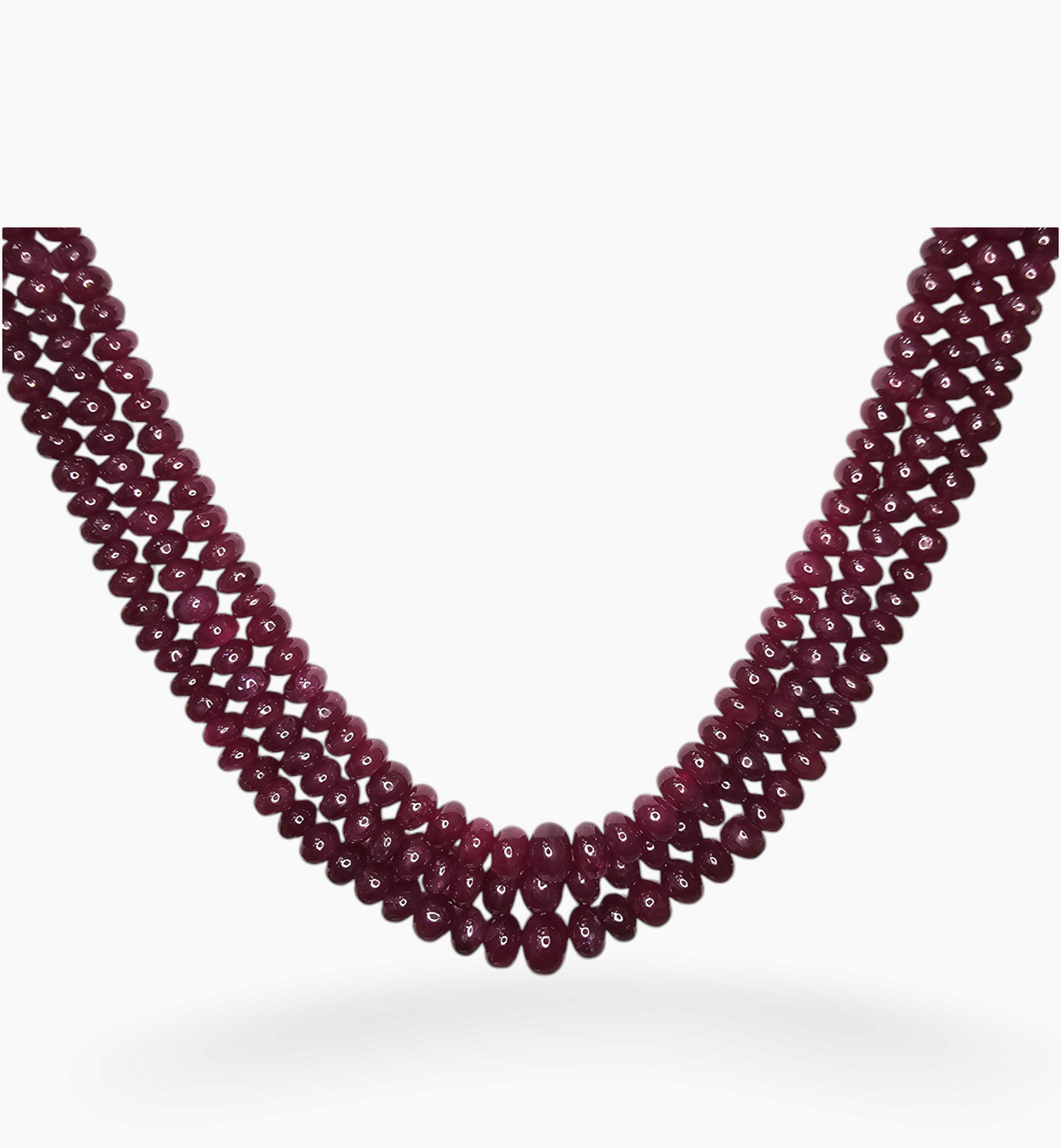 Natural Ruby Beads 430.12 Carats 4-11  mm Round Shape