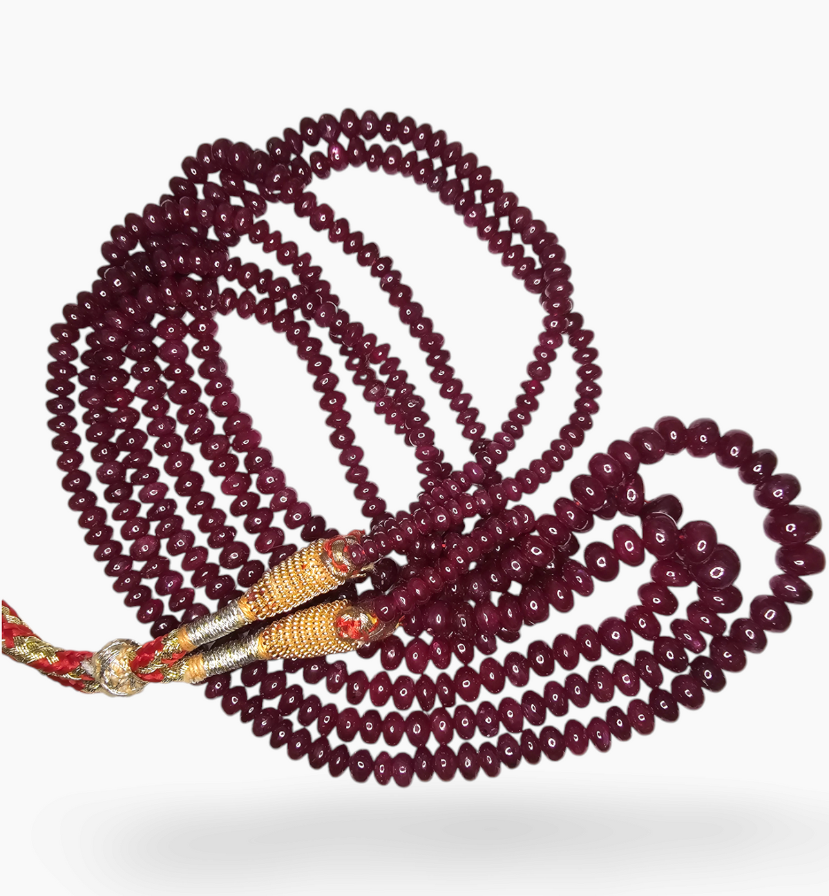 Natural Ruby Beads 430.12 Carats 4-11  mm Round Shape