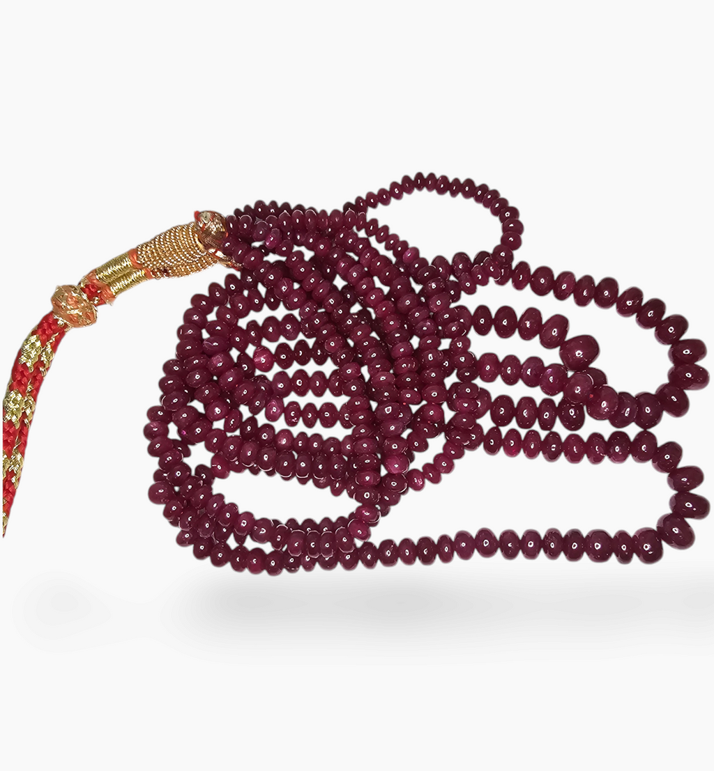 Natural Ruby Beads 475.22 Carats 4.5-6.5mm  Round Shape