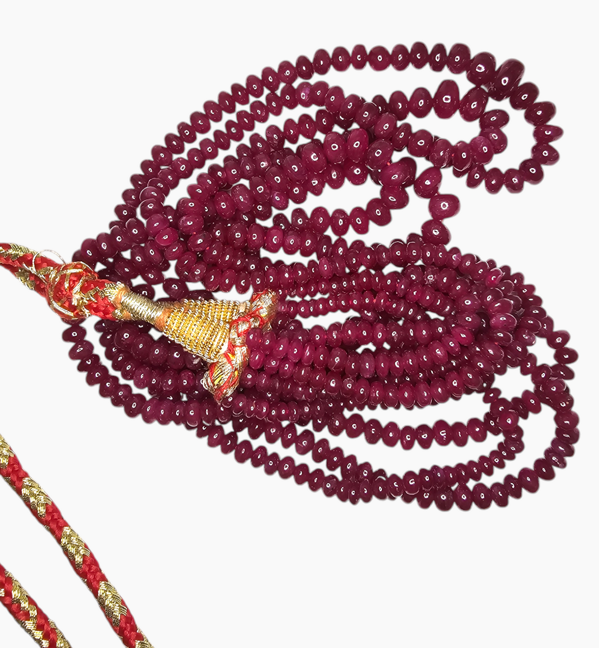 Natural Ruby Beads 507.80  Carats 4.5-9 mm Round Shape